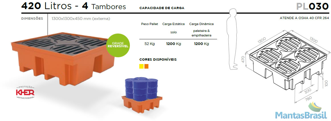 Pallet de Conten&ccedil;&atilde;o PL030