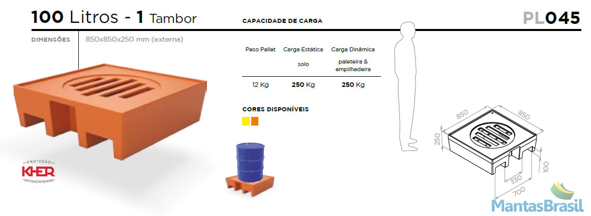 Pallet para 1 Tambor