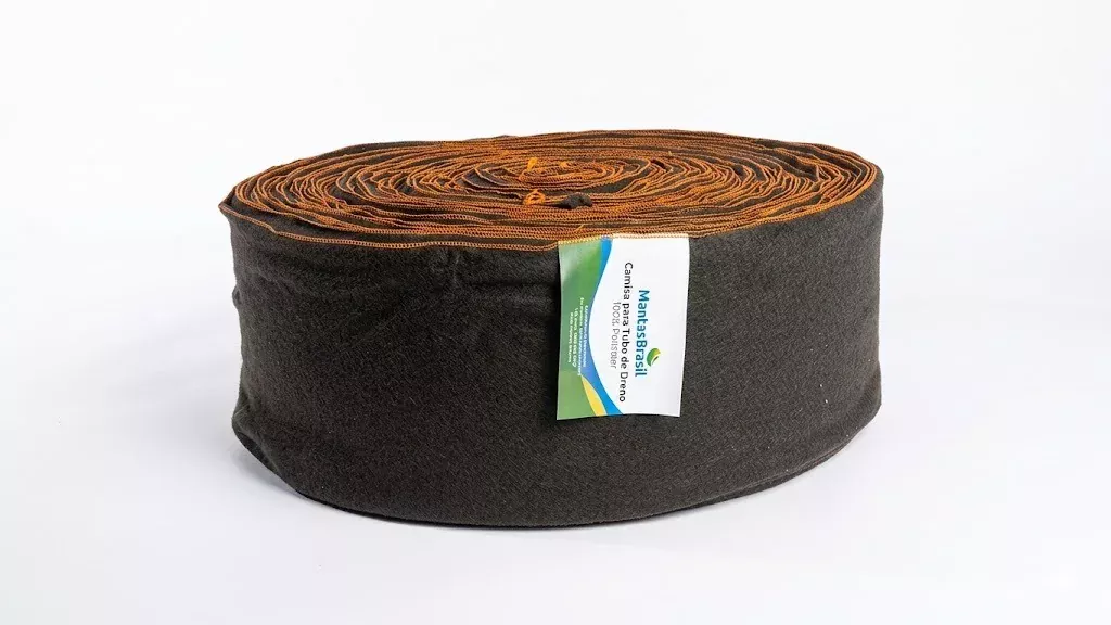 Rolo de camisa de geotêxtil para revestimento de tubo dreno